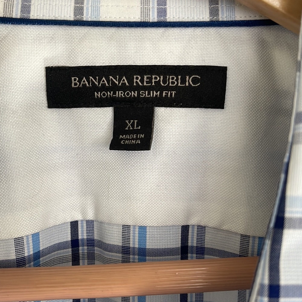 Banana Republic Dress Shirt NON-Iron Slim Fit - XL - Picture 2 of 7